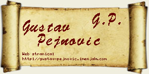 Gustav Pejnović vizit kartica